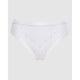 Coton D'Arum Organic Cotton Brief with Lace-White