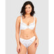 Coton D'Arum Organic Cotton Brief with Lace-White