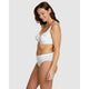 Coton D'Arum Organic Cotton Brief with Lace-White