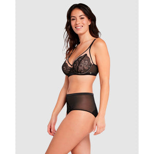 Serena High Waist Tulle & Lace Brief - Style Gallery