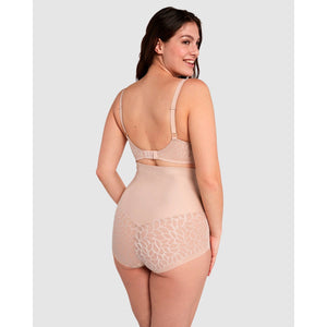 Perfect Curves Ultra High Waist Lace Shaping Brief-Blush