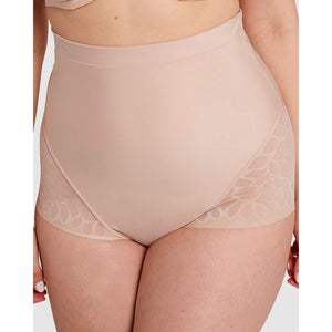 Perfect Curves Ultra High Waist Lace Shaping Brief-Blush