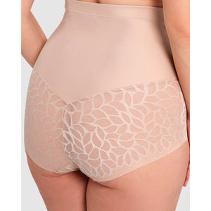 Perfect Curves Ultra High Waist Lace Shaping Brief-Blush