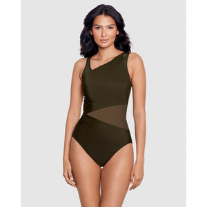 Network Azura Underwire Shaping Swimsuit-Nori