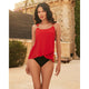 Dazzle Underwired Draped Tankini Top