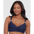 Surplice Supportive Underwired Full Bust Bikini Top-Midnight