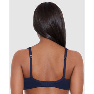 Surplice Supportive Underwired Full Bust Bikini Top-Midnight