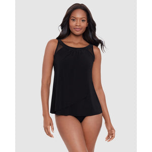 Illusionists Ursula Underwired High Neck Tankini Top-Black