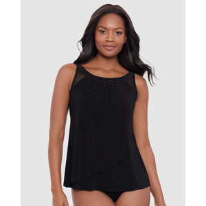 Illusionists Ursula Underwired High Neck Tankini Top-Black