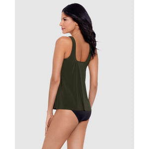 Illusionists Ursula DD Cup High Neck Underwired Tankini Top-Nori