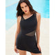 Network Alina Asymmetric Tummy Control Swimdress