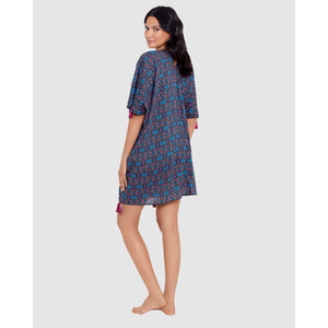 Romani Printed Cotton Caftan Beach Coverup - Style Gallery