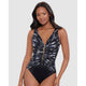 Bronze Reign Charmer V Neck Tummy Control Swimsuit - Style Gallery