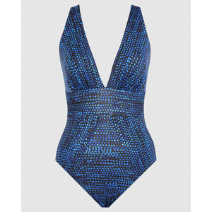 Dot Com Odyssey Plunge Tummy Control Swimsuit - Style Gallery