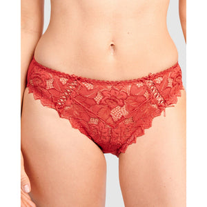 Arum Microfiber & Lace Hipster Brief-Jester Red