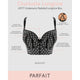 Charlotte Lightly Padded Wired Longline Bra-Black Dot