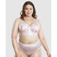 Charlotte Lightly Padded Wired Longline Bra-Petal Pink Dot