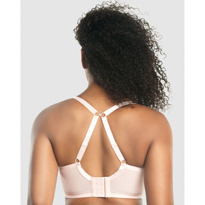 Charlotte Lightly Padded Wired Longline Bra-Petal Pink Dot