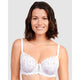 Arum Underwired Balconette Lace Bra-White