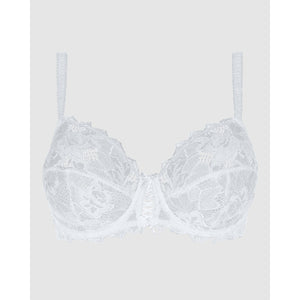 Arum Underwired Balconette Lace Bra-White