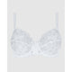 Arum Underwired Balconette Lace Bra-White