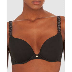 Pure Luxe Smooth Push Up Plunge Bra Black