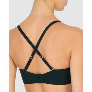 Minimal Lightly-Padded Convertible-to-Strapless Bra Black