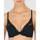 Feathers Lightly Padded Wired Plunge Bra Black