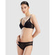 Feathers Lightly Padded Wired Plunge Bra Black