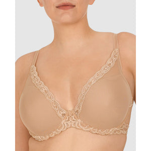 Feathers Lightly Padded Wired Plunge Bra Cafe