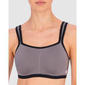 Yogi Padded Underwired High Impact Sports Bra Black/Grey