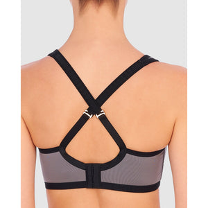 Yogi Padded Underwired High Impact Sports Bra Black/Grey