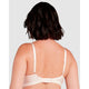 Arum Gloss Wired Half Cup Longline Bra with Lace-Powder Ivory