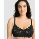 Coton d'Arum Organic Cotton Wirefree Lacy Bra-Black