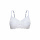 Coton d'Arum Organic Cotton Wirefree Lacy Bra-White