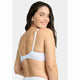 Coton d'Arum Organic Cotton Wirefree Lacy Bra-White