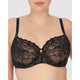 Statement Supportive Full Figure Wired Lace Bra Black/Cafe