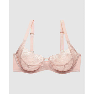 Statement Supportive Full Figure Wired Lace Bra Cameo Rose/Cashmere