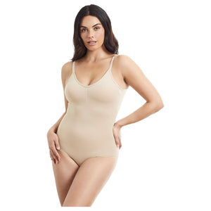 No Side Show Foam Cup Shaping Bodysuit-Warm Beige