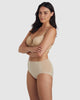 Light Shaping High Waist Everyday Shapewear Brief-Warm Beige