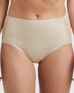 Light Shaping High Waist Everyday Shapewear Brief-Warm Beige