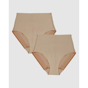 Light Shaping High Waist Everyday Shapewear Brief-Warm Beige/Warm Beige (Pack of 2)