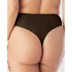 Light Shaping High Waist Everyday Shapewear Thong-Black