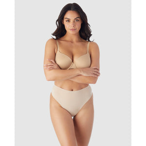 Light Shaping High Waist Everyday Shapewear Thong-Warm Beige