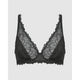 The Friday Sheer Recycled Lace Underwire Bra-Black