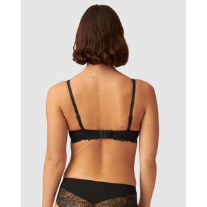 The Friday Sheer Recycled Lace Underwire Bra-Black