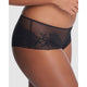 Flora Sheer Lace Hipster Girl Brief Black