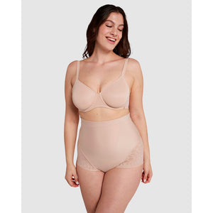 Perfect Curves Wired Minimiser Bra with Lace-Blush