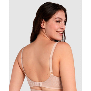 Perfect Curves Wired Minimiser Bra with Lace-Blush