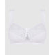 Jeanne Wirefree Wide Strap Organic Cotton Bra with Lace